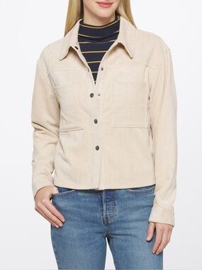 AVLN Studio - Eva Corduroy Cropped Shacket - Beige - Women’s M